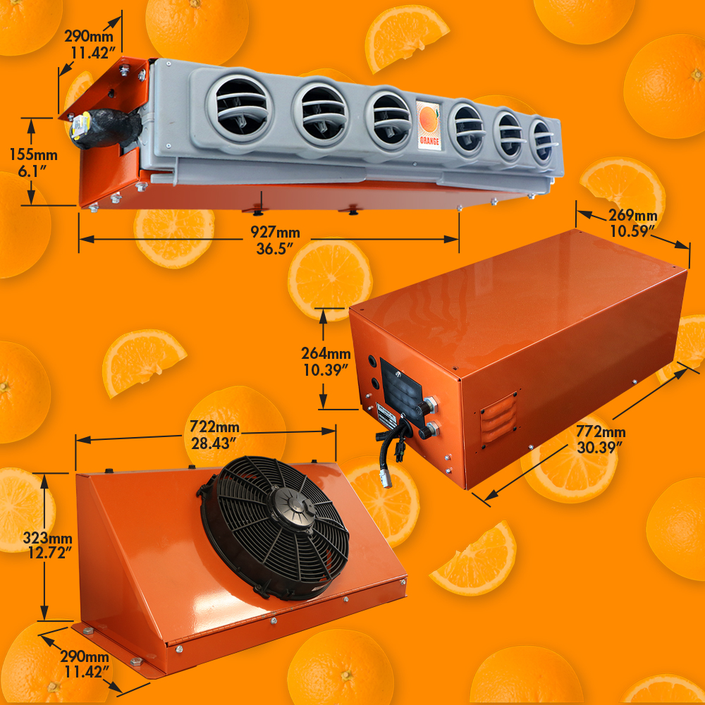 The Orange Air Conditioner product dimensions